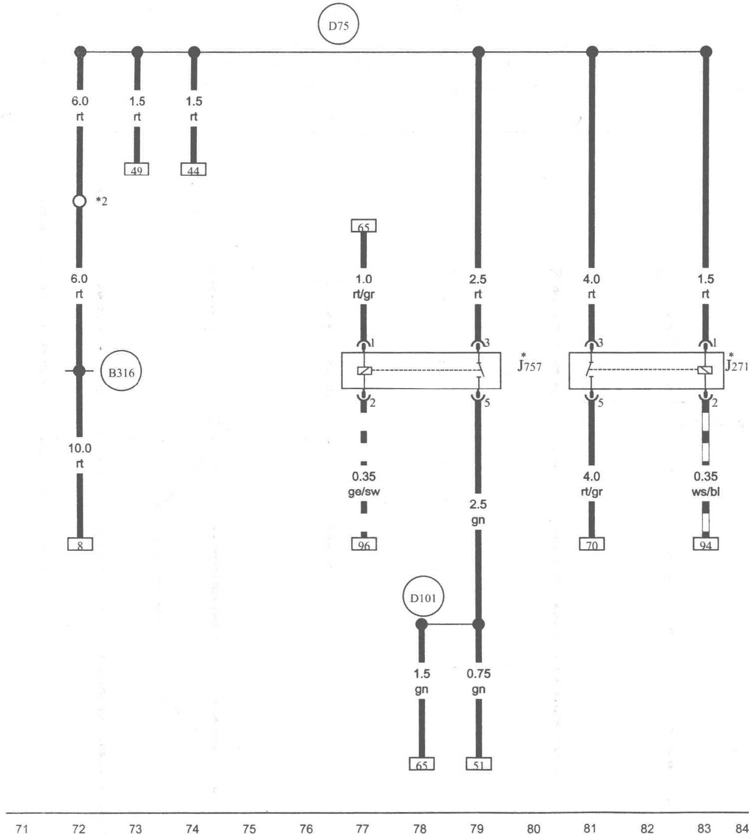 图1-1-34 主继电器、发动机部件供电继电器